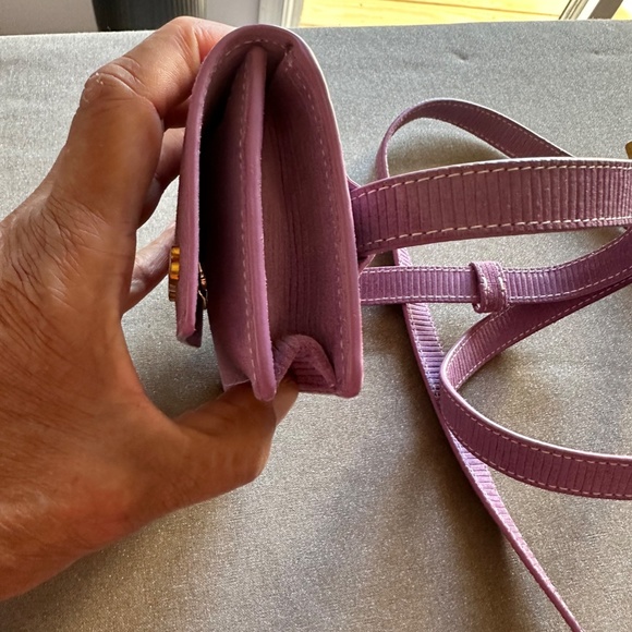 JACQUEMUS PURPLE (more like lavender) 'La CEINTURE BELLO' RIBBED BELT BAG - Picture 5 of 7